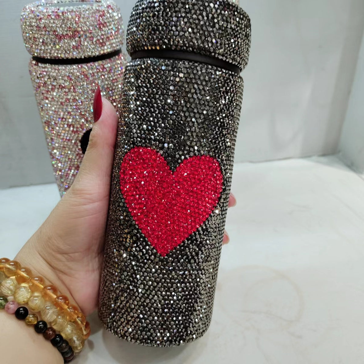 Smart Temperature Water Cup with LED Touch Display - Stainless Steel, Insulated