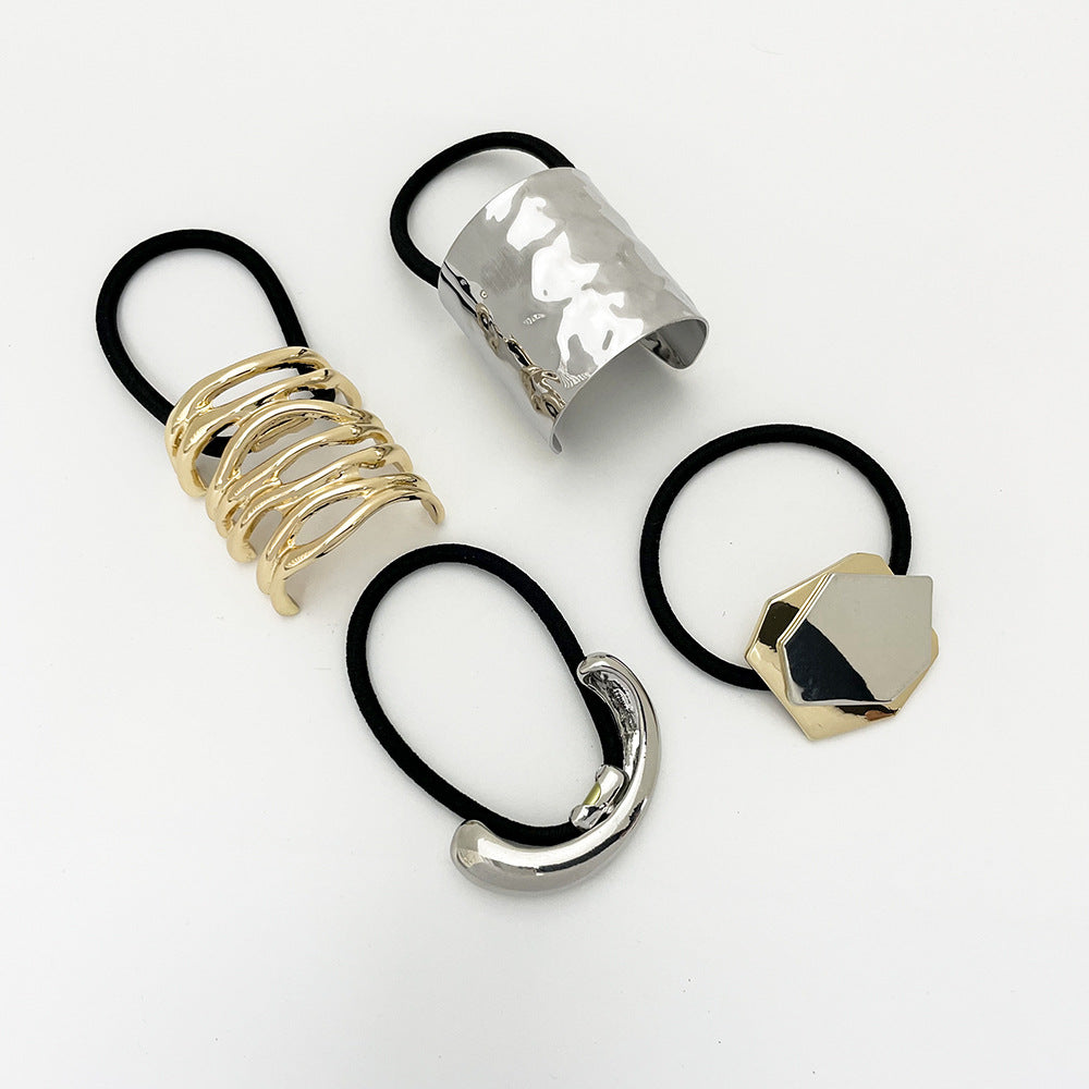 Alloy Ponytail Hair Rope - Simple Style