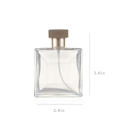 Refillable Perfume Bottle Glass Perfume Spray Bottle 50ml/1.7oz Large Empty Travel Perfume Atomizer Refillable,Replacement Perfume Bottles for Women Men, BS018