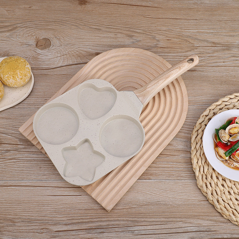 Non-Stick Portable Maifan Stone Frying Pan - Multi-Color, 18.3x18.3cm