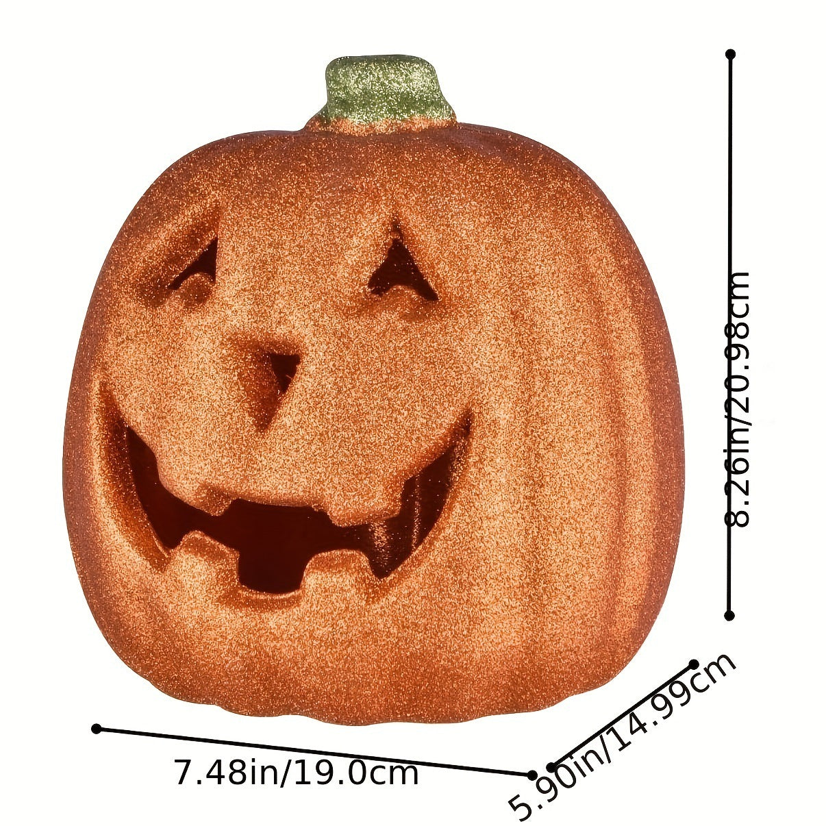 Halloween Orange Pumpkin Lantern LED Battery-Powered Decoration