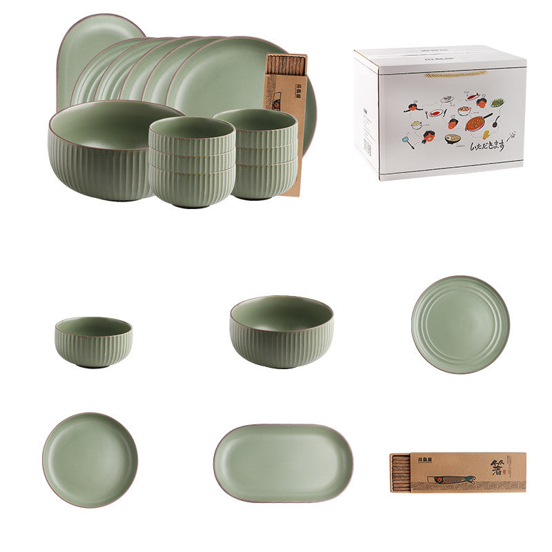 Porcelain Tableware Bowl and Dish Set - Nordic Style Kitchen Dinnerware