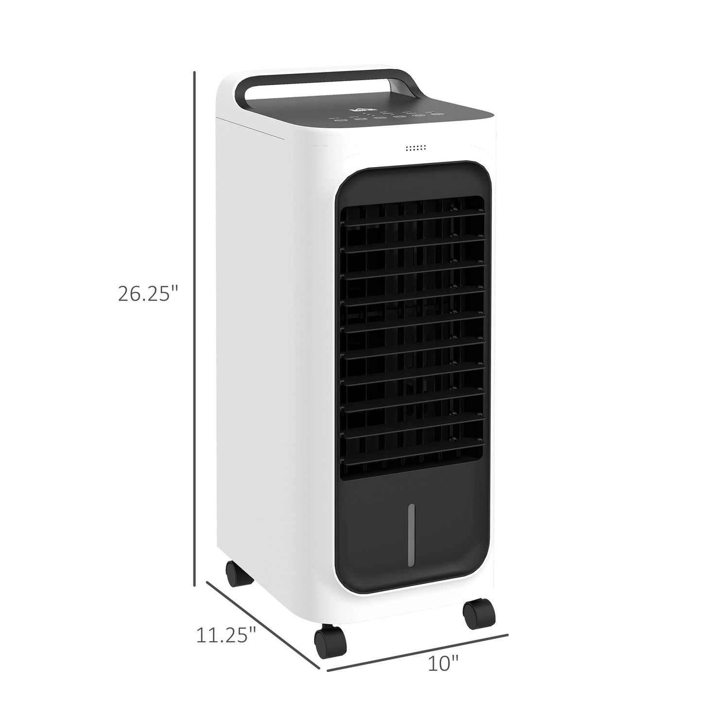 Room Air Cooler with Ice Packs, Remote & Timer - White, 330x305x680mm