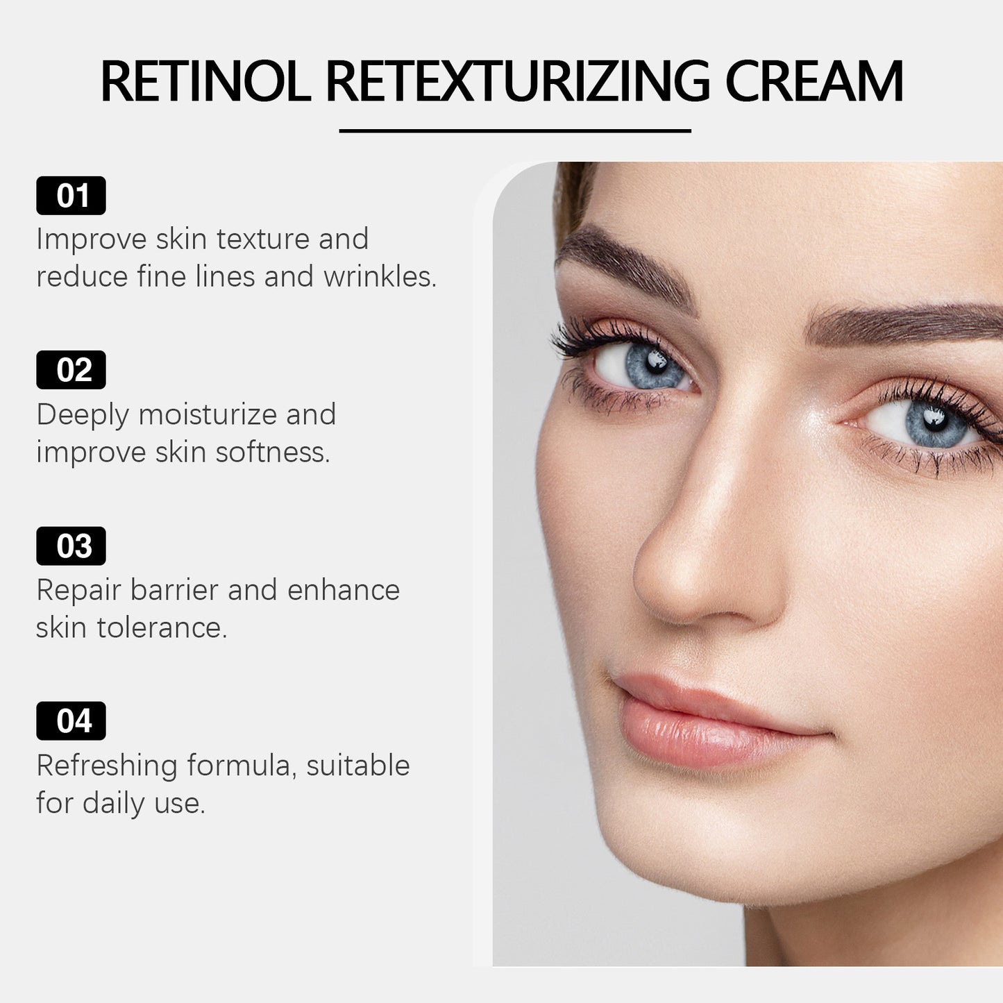 Retinol Face Cream with Calendula Extract - Anti-Aging & Skin Brightening