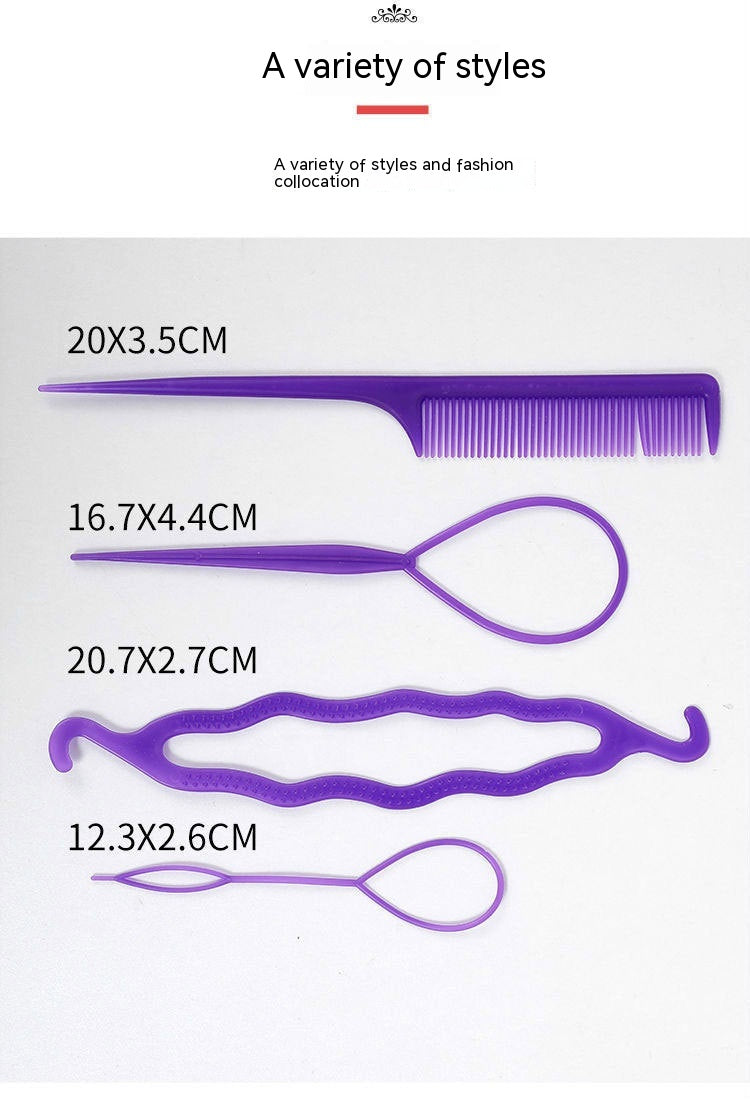 Plastic Comb Pattern Design Hair Pulling Needle Ball Head Hair Curler - Multi Colors