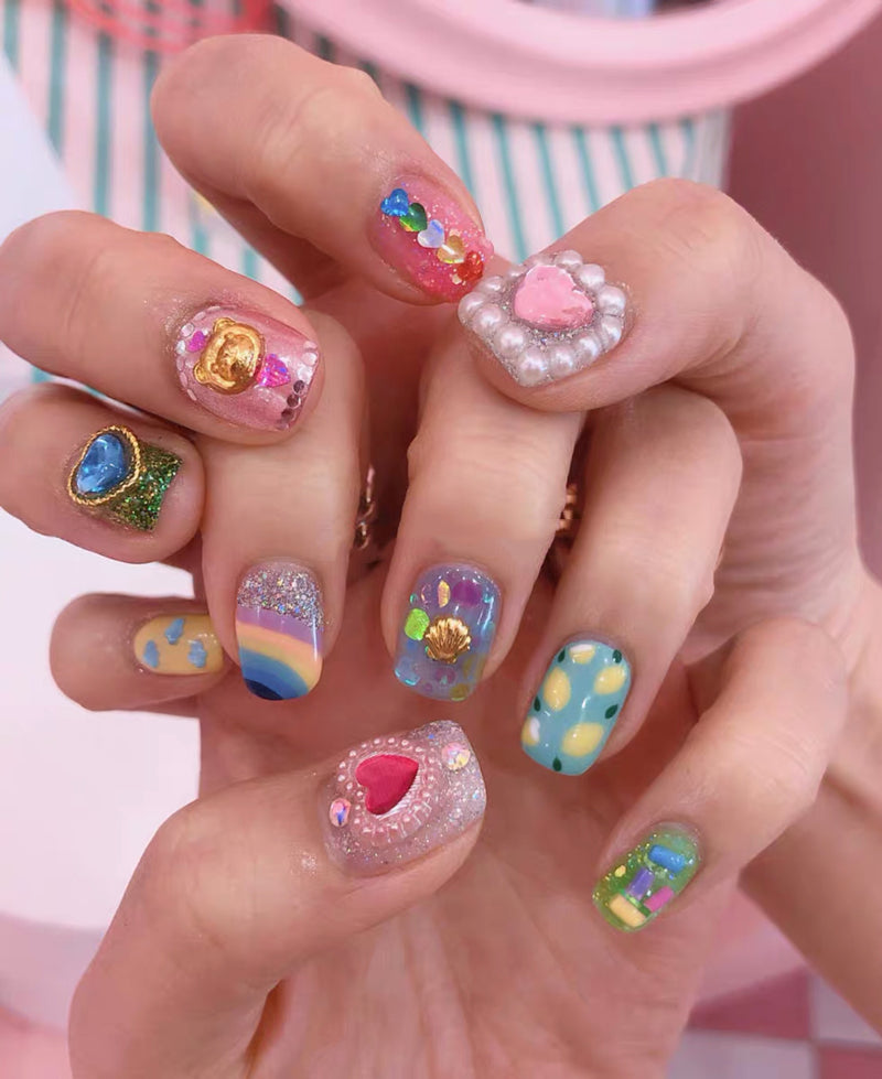 Nail Art Tips Fake Nail Tips Plastic False Nails for Manicure - Customizable Size