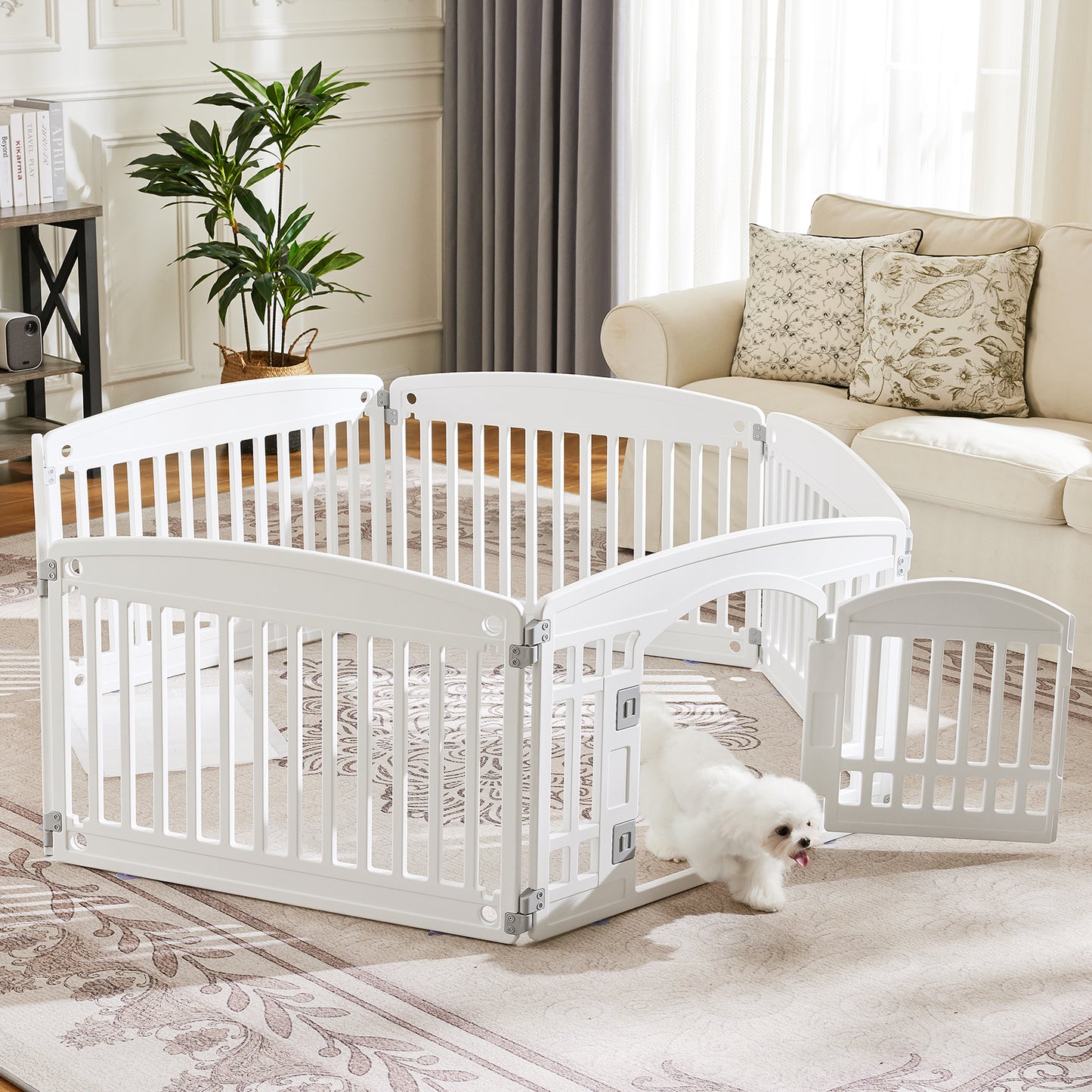 Pet Dog Fence Gate for Indoor & Outdoor Use - Safe & Reliable Barrier