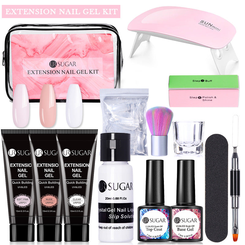 Nail Extension Kit with LED Lamp & Gel - USB