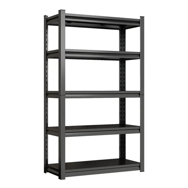 5-Tier Metal Storage Shelving, Industrial Utility Rack, Adjustable