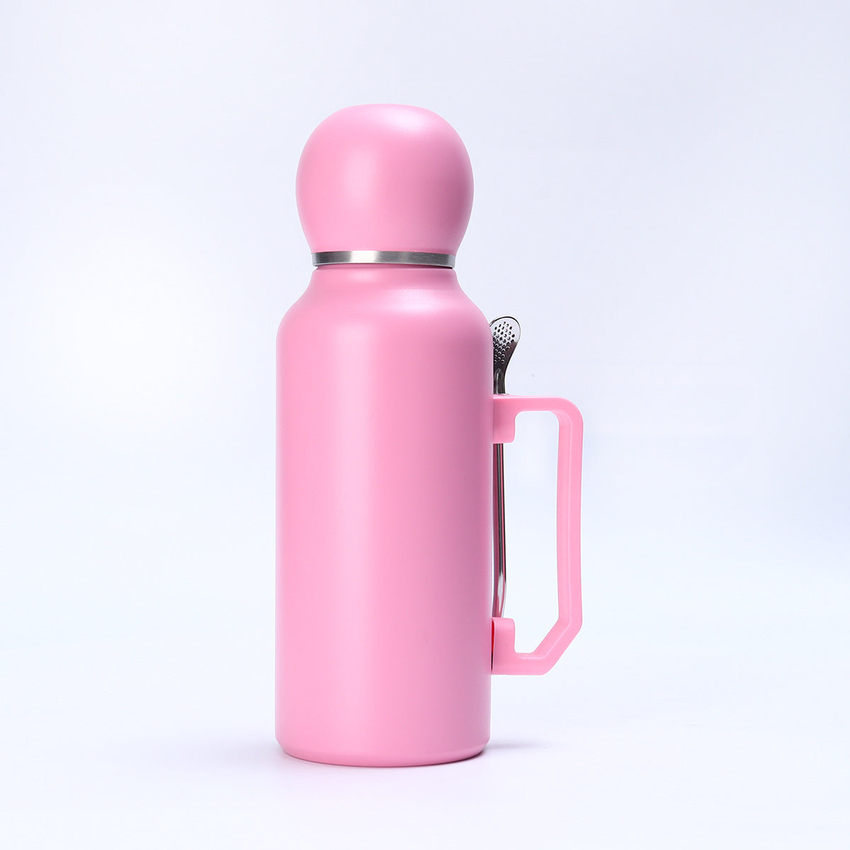 1300ML Stainless Steel Vacuum Cup with Stirring Straw & Handle - Modern Sporty Design