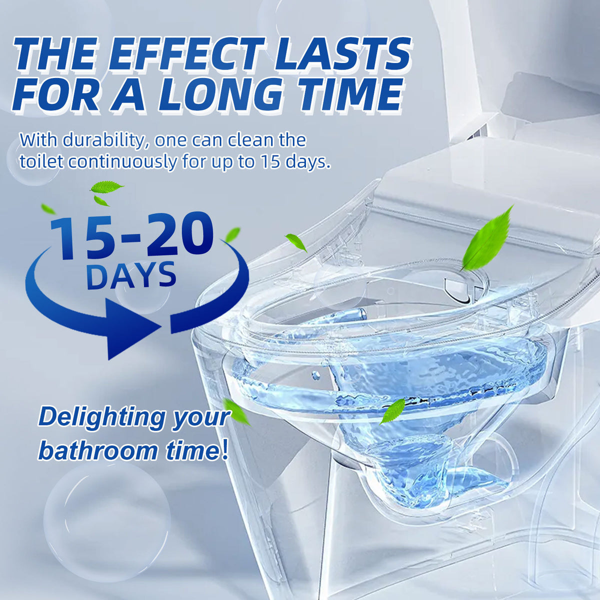 Toilet Bubble Cleaning Tablets 10 Pack - Removes Limescale & Odors