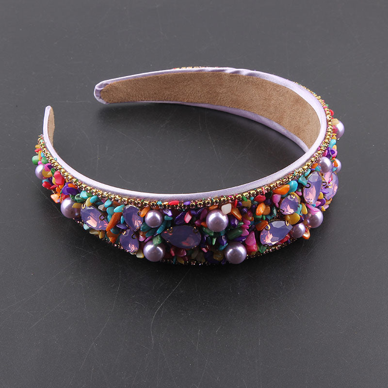 Rhinestone Pearl Headband - Women's Fashion Hair Accessory
