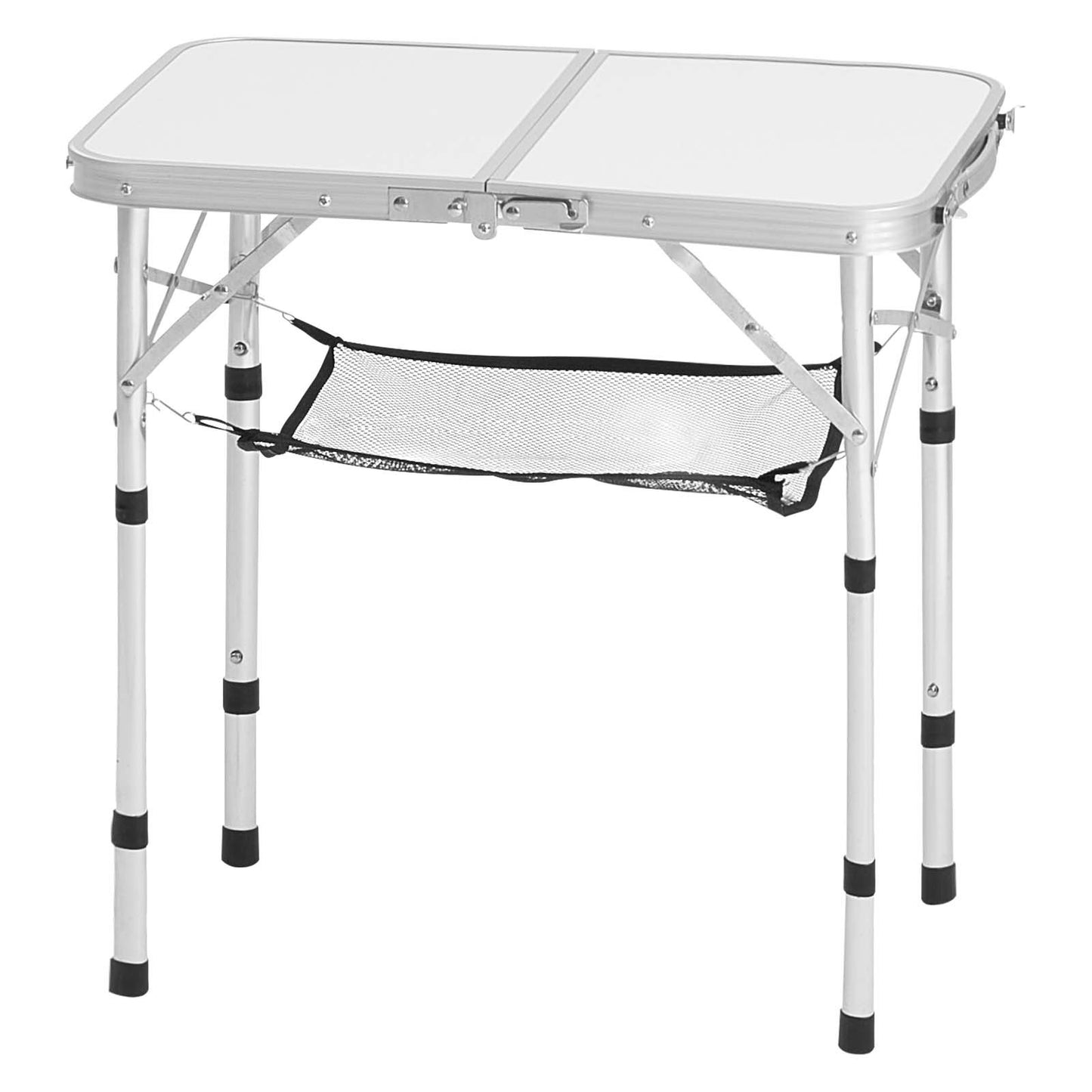 2ft Folding Portable Camping Table - Adjustable Height, Aluminum