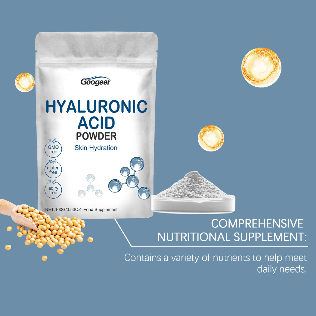 Hyaluronic Acid Protein Powder Body Treatment 100g