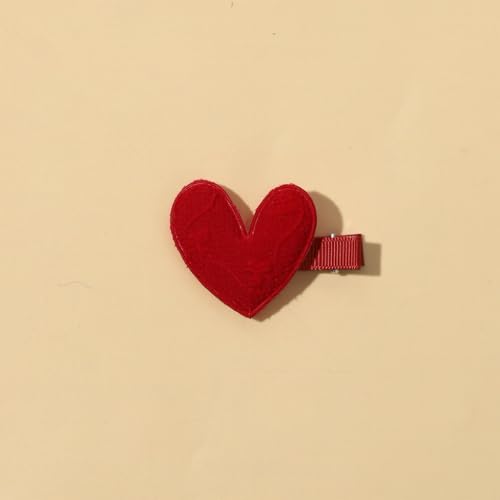 5pc Cute Valentine's Heart Hair Clips Glitter Heart Shaped Hair Barrettes Snap Hairpins for Little Baby, Teen, Toddler Girls, Kids Small Love-Themed Hair Accessories Gift (A)