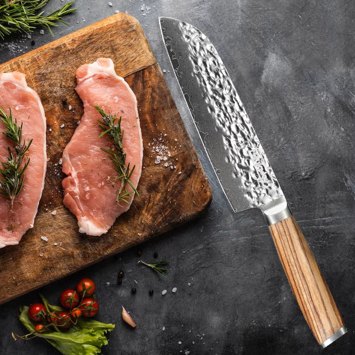 Professional Japanese Nakiri Chef Knife - 67 Layers Damascus Steel