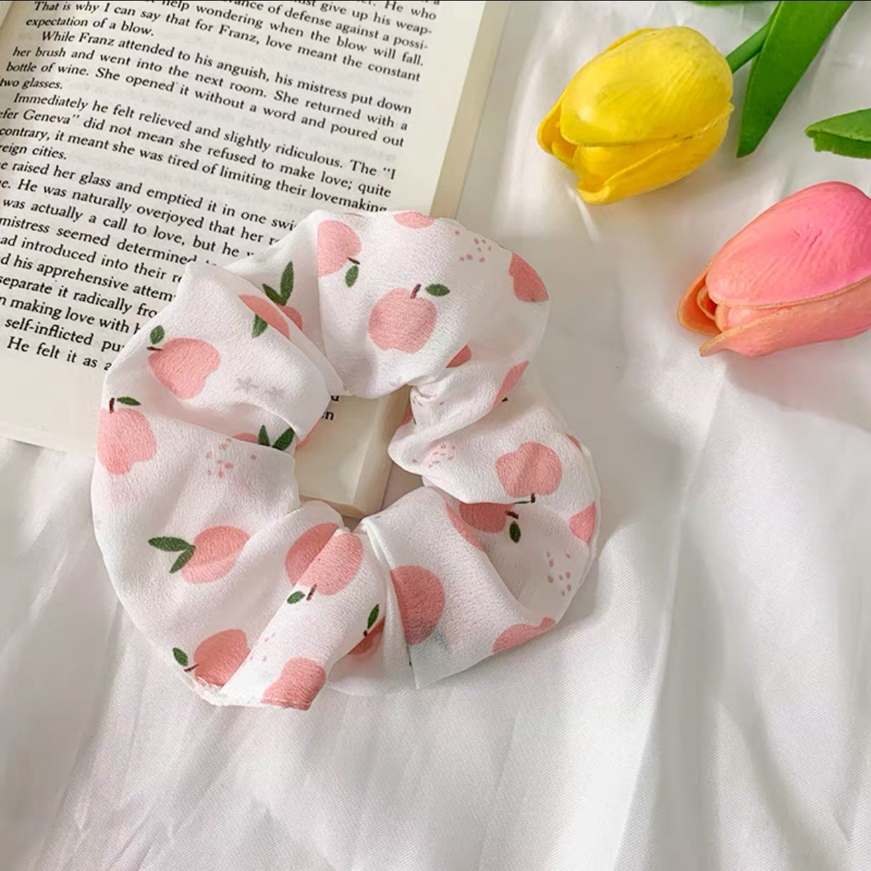 Korean Fruit Pig Large Intestine Hair Ring Organza Hair Accessory for Women