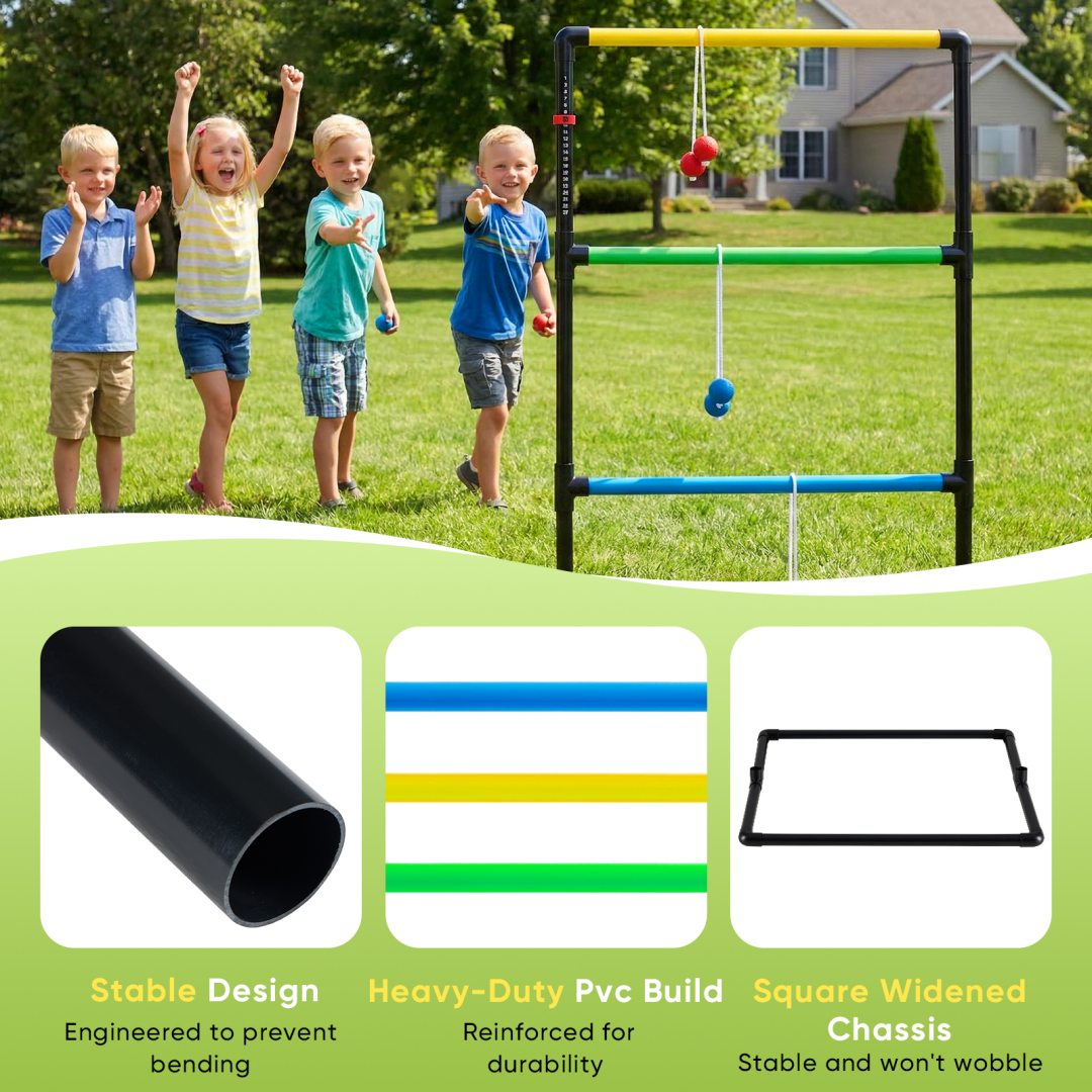 Ladder Ball and Golf Throwing Ball Set with Scoring Board