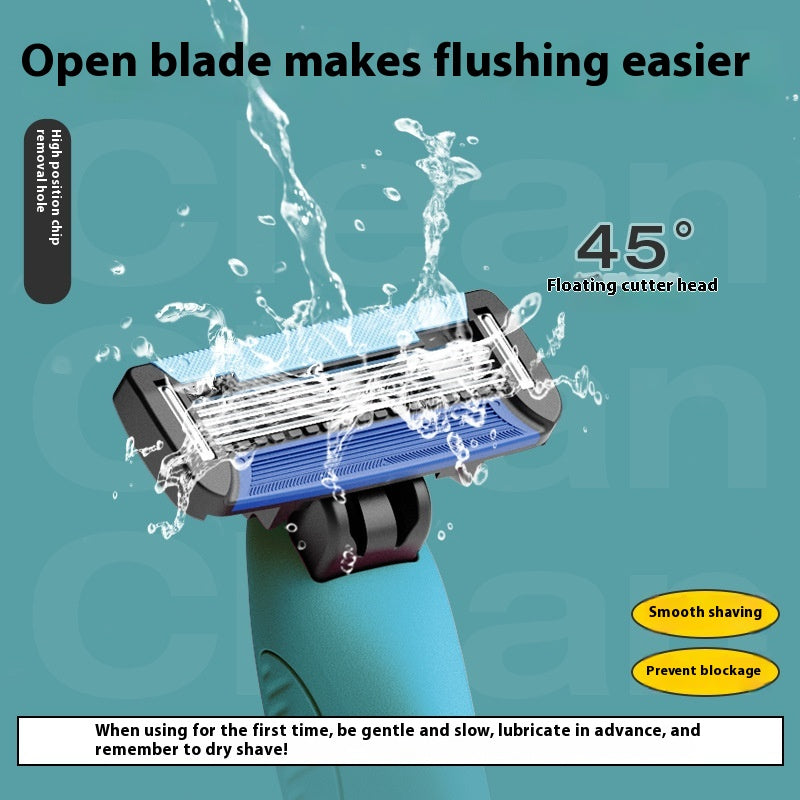 Men's 5-Layer Manual Shaver with 2 Cutter Heads