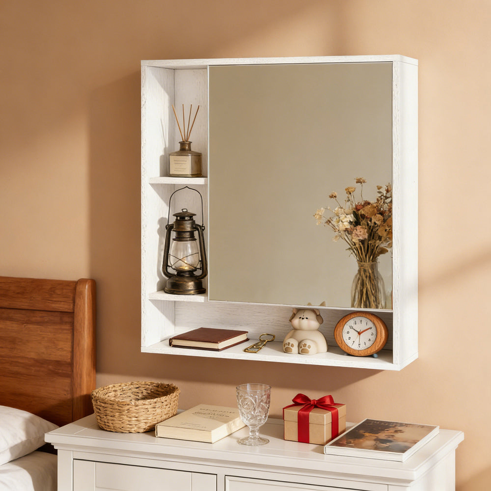 Wall Mounted Bathroom Cabinet With Mirror Single Door For The