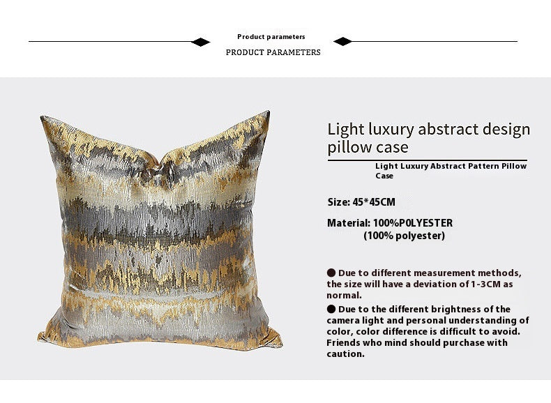 Luxurious Gray Gold Striped Pillow Cover - Modern Home Decor Cushion