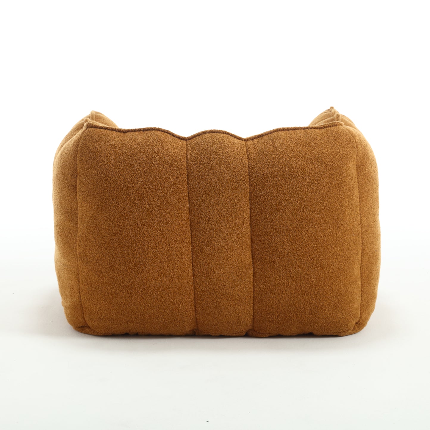 Soft Chenille Bean Bag Chair with Foam Filler - Khaki & Yellow