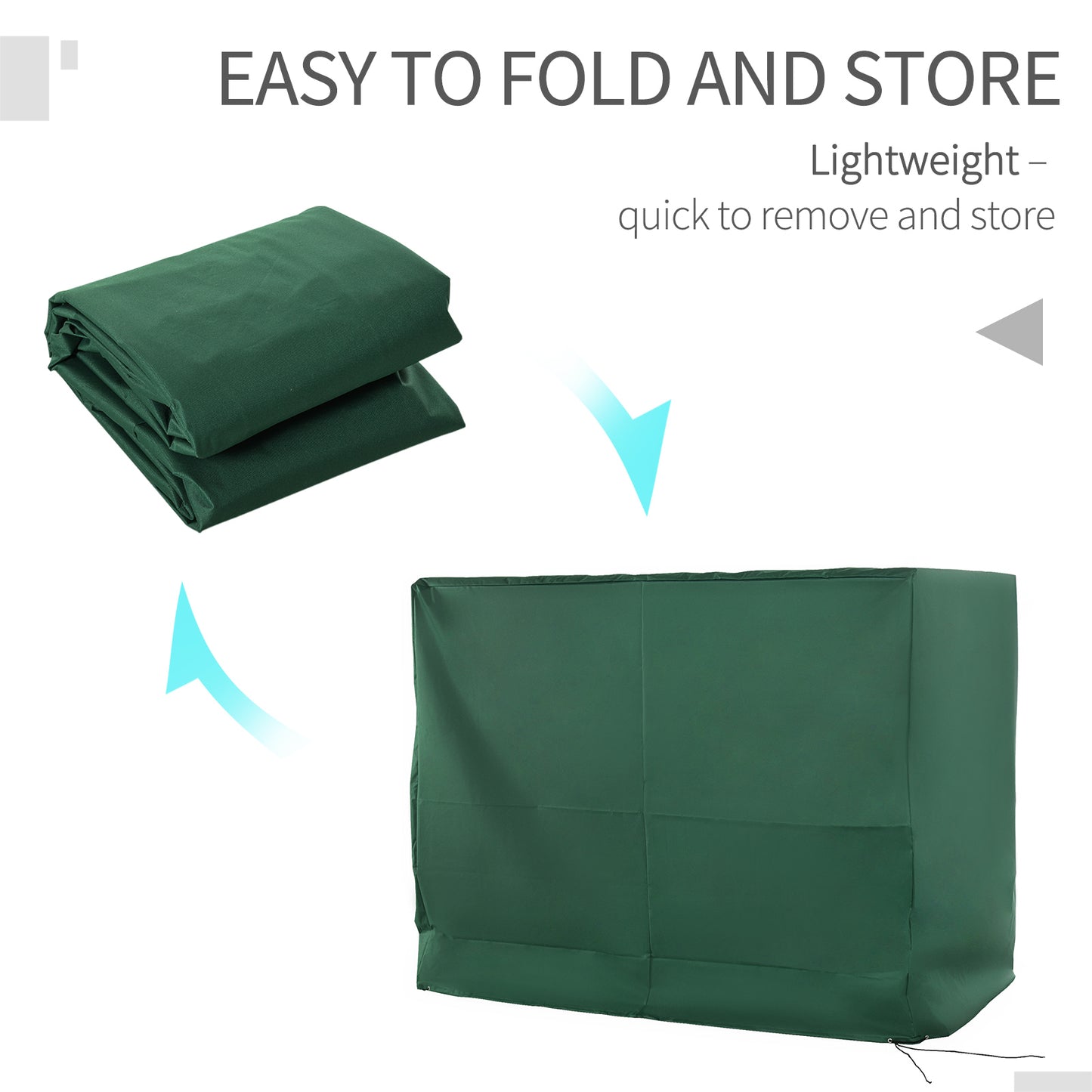 Waterproof Outdoor Swing Chair Cover - Dark Green