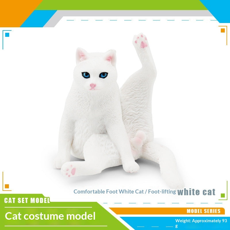 Children's Animal Model Figurines Set - Educational PVC Cat Figures for Kids & Decor