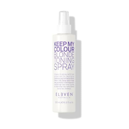 ELEVEN AUSTRALIA Keep My Colour Blonde Leave In Toning Spray - Purple Toner Hair Spray for Silver & Light Blonde Hair, Enhances Color for Brassy, Yellow Tones, Adds Shine, For Men & Women - 6.8 fl oz