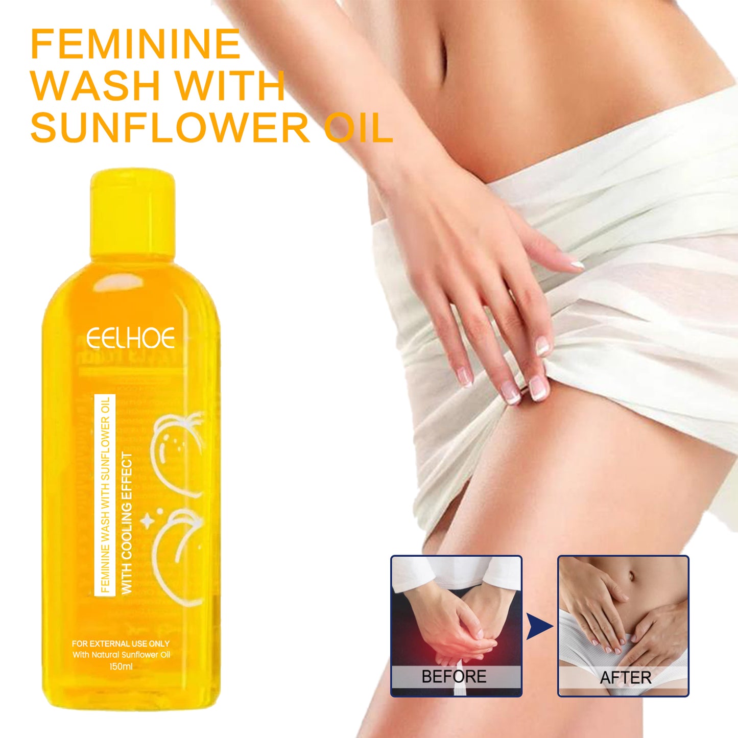 Refreshing Intimate Body Wash - Moisturizing pH Balanced Cleansing Gel