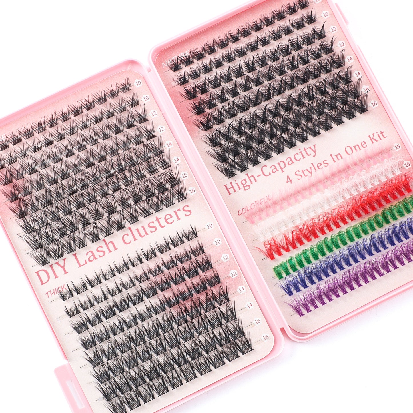 High-Volume False Eyelash Kit with 392 or 600 Clusters - DIY Lash Extensions