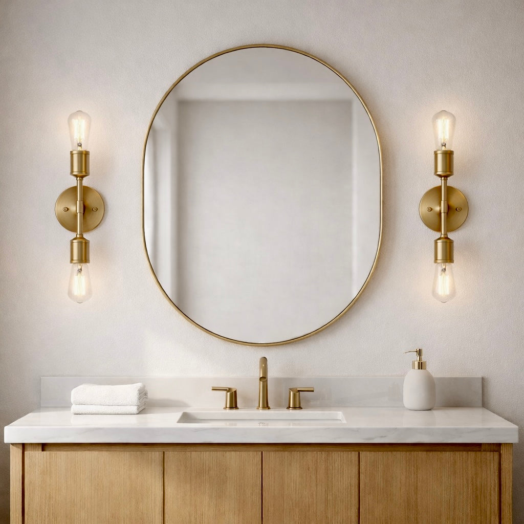 Reverie Double Lights Bathroom Wall Sconce Over Mirror Bedroom