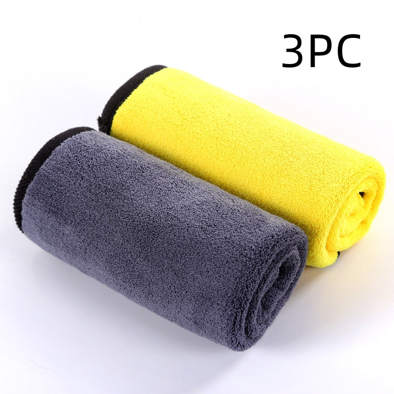Coral Fleece Car Cleaning Cloth Double-Sided Absorbent Towel - Thickened Fiber Rag