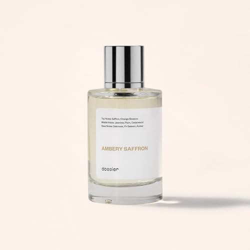 Dossier - Ambery Saffron - Eau de Parfum - Inspired by MFK's B.accarat R.ouge 5.40 - Vegan, Unisex Perfume Spray - 3.4 Fl Oz (100ml)