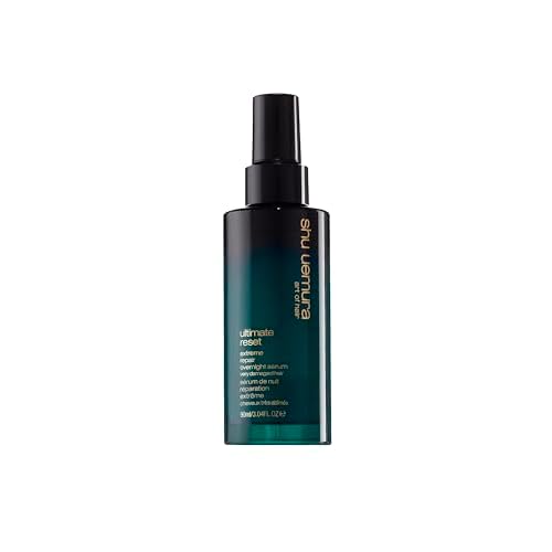 Shu Uemura Ultimate Reset Extreme Repair Hair Serum - Repairing Night Serum, Softens, Smooths, and Adds Shine, Prevents Breakage and Split Ends, With Japanese Rice Extract, For Dry and Damaged Hair