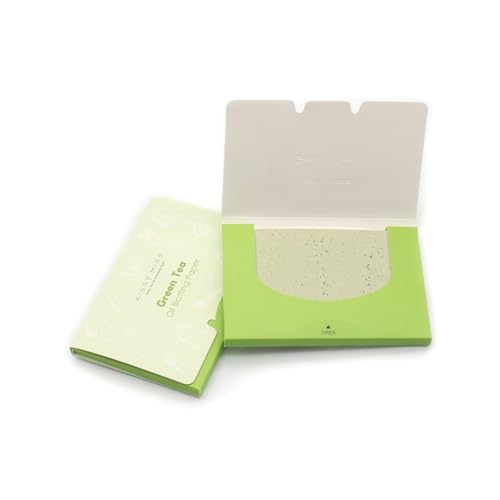 Kissy miss Green tea oil blotting sheets for face,100 sheets in 1 Pack,lift away excess oil,easy to slip into your purse, makeup bag, or even your pocket