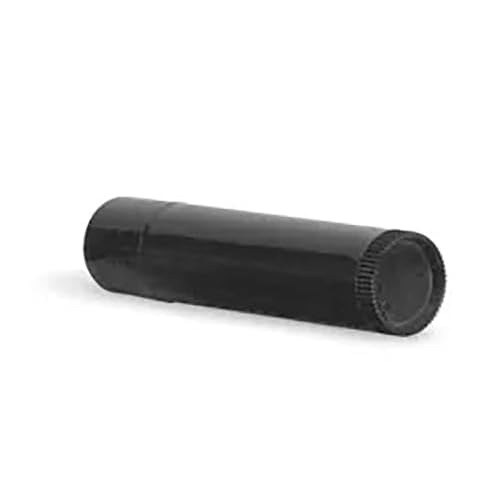 72 Black Plastic Empty Lip Balm Tubes with Black Friction Fit Caps by SKS Bottle & Packaging, 0.5 oz tubes - Bulk Black Lip Balm Containers for DIY Lip Care, Lip Balm Making, and Lip Balm Crafting