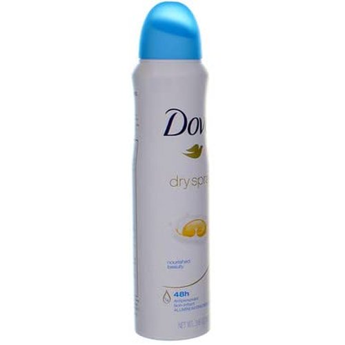 Dove Dry Spray Antiperspirant, Nourished Beauty 3.80 oz (Pack of 9)