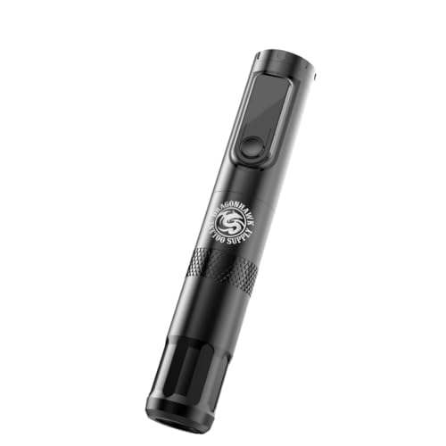 Dragonhawk X4 Tattoo Gun Wireless Tattoo Pen Machine with Two Replacement Batteries Coreless Motor by Mcore Lightweight Slim Great for Women Artists