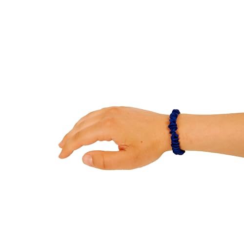 Amelia Beauty, Red, White and Blue Mix, Skinny Satin Scrunchies, 12 Pack ? 2in Diameter, Gentle & Strong Hold, No-Snag, No-Dent, Crease-Free Hair Ties