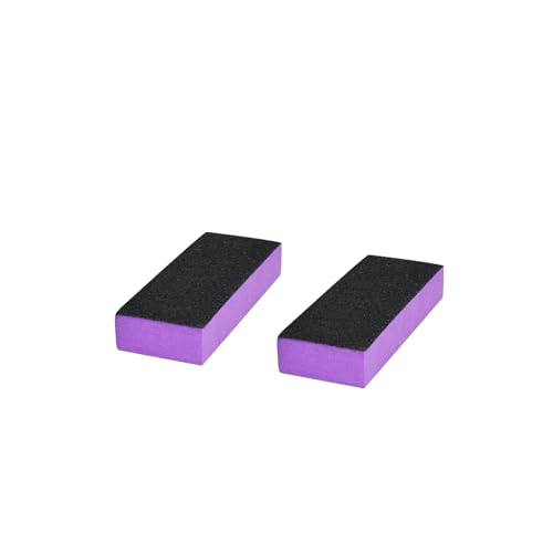 2 Pack Buffer Block, Professional Manicure Tools Kits, 100/180 Grit, Black Nail Pedicure File and Sanding Buffing Grinding Plisher File