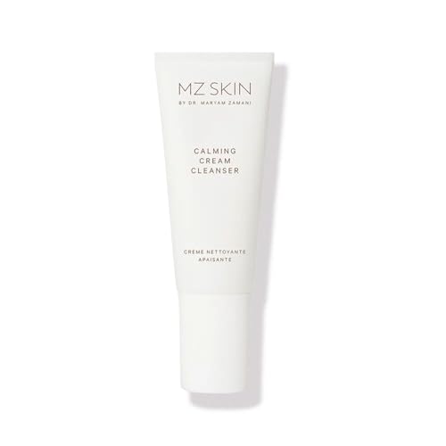 MZ SKIN Calming Cream Cleanser 3.4 fl oz - Gentle Omega-Rich Face Wash with Prebiotic Technology, Vitamin E to Sooth & Restore Skin Barrier for Sensitive & Redness Prone Skin, Fragrance Free