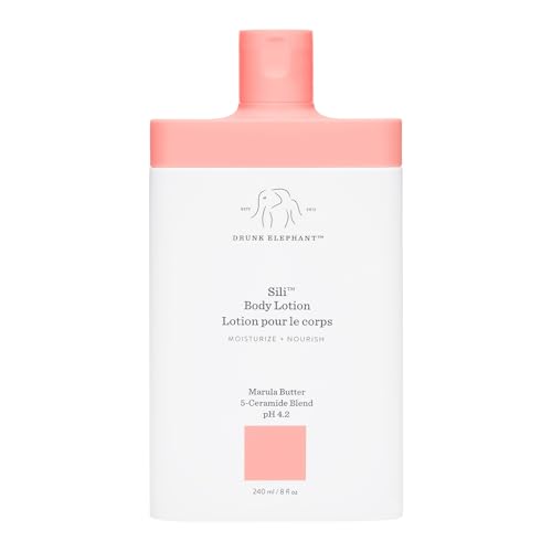 Drunk Elephant Sili Body Lotion - 240 ml/8 fl oz - Lightweight Daily Lotion - Clean Clinical Skincare - Cruelty-Free - Dermatologist Tested - Free of Essential Oils, Silicones, and Fragrance