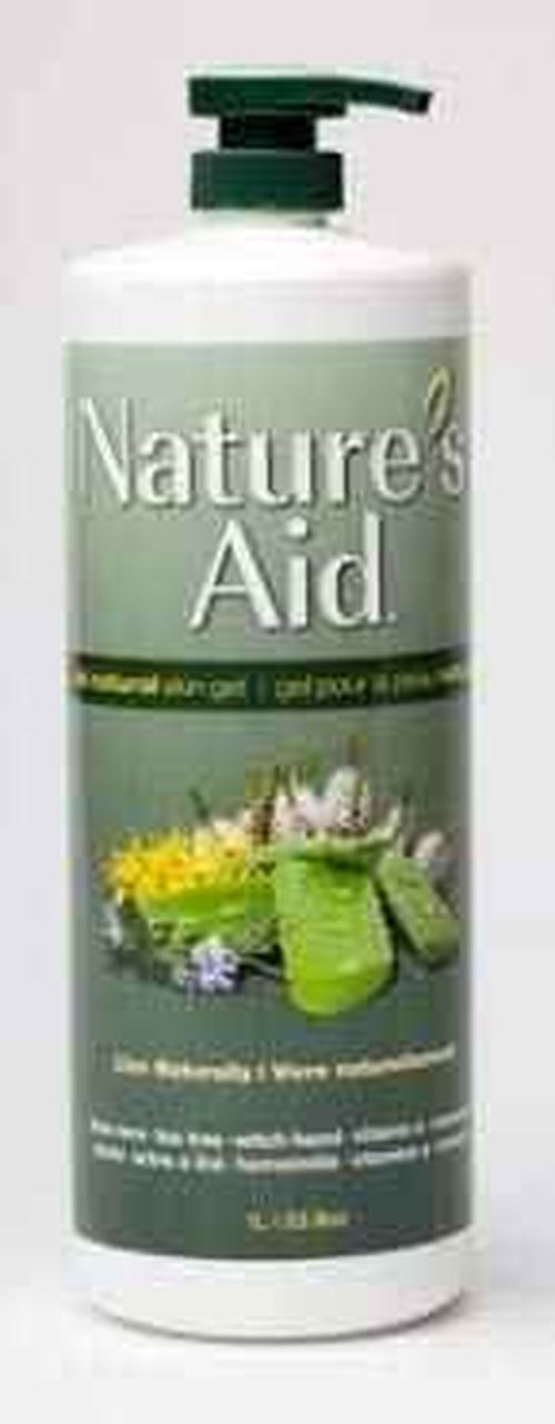 Natures Aid Original Skin Gel with Aloe Vera Extract for Dry, Flaky & Itchy | Facial Acne, Brown Spots, Toner & Cleanser | Sunburn | Rashes | Bug Bites & Stings | Shaving, Waxing & Laser