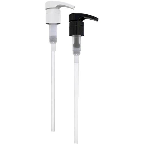 BRIGHTFROM Universal Dispensing Pump, Perfect for Shampoo & Conditioner 1L /33.8 OZ - Fits for Most Bottles or Any Refillable Bottles from 12oz to 33.8oz with 28/410 Neck Size, 2 Pack, White/Black