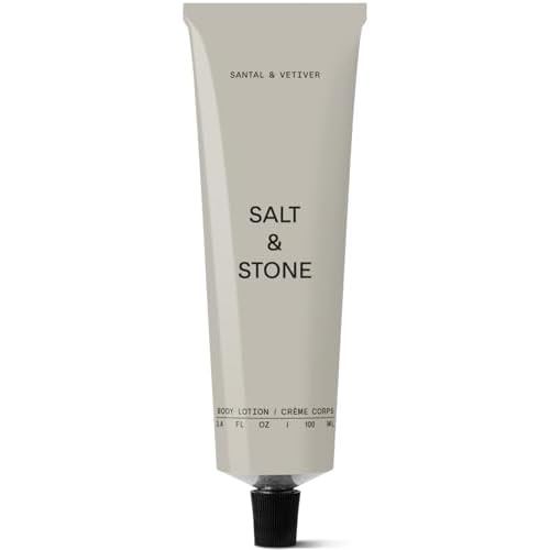 Salt & Stone Body Lotion for Women & Men | Hydrates, Nourishes & Softens Skin | Restores Dry Skin | Fast-Absorbing | Cruelty-Free & Vegan (100 ml) (Santal & Vetiver)