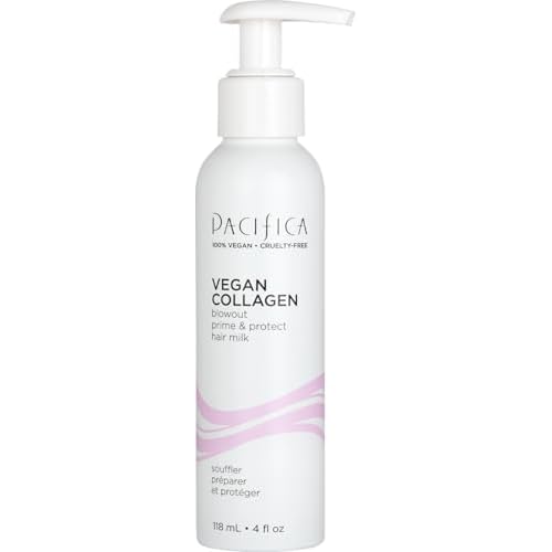 Pacifica Heat Protection Spray for Hair - Vegan Collagen Blowout Prime & Thermal Protection Hair Milk - Blow Dry Spray - for Curly, Wavy & Straight Hair - Vegan & Cruelty-Free Dermatologist Tested