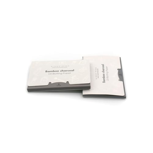 Bamboo charcoal oil blotting sheets for face,100 Counts in 1 Pack,lift away excess oil,easy to slip into your purse, makeup bag, or even your pocket (Grey)