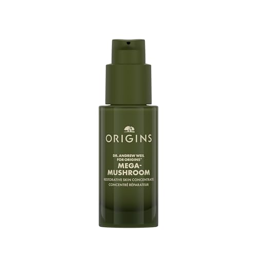 Origins Mega-Mushroom Restorative Skin Concentrate Serum | Visibly Reduces Redness & Strengthens Skin's Barrier | With Reishi Mushroom, 1 Fl Oz