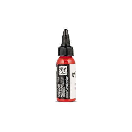 Dynamic Color Co- Fire Red Tattoo Ink, Made in USA, Sterilized, Vibrant, Vegan, Since 1990, (1oz Bottle)